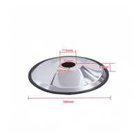 Salon Chair Round Base Polished Chrome Finish Barber Chair Base Anti-Slip Rubber Gasket Furniture Part for Beauty Parlor