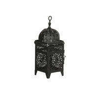 Windproof Moroccan Design Lantern Exotic Atmosphere Wrought Iron Candle Lantern Hanging Option Hollow Metal Candle Holder for Wedding, Festivals, Patio
