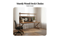 2-Person Workstation Builtperforated board two-person Person Desk with Hutch Spacious Work Surface Study Table for partners, Colleagues, Coworking Space, Bedroom