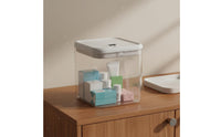 Clear Lockable Box Versatile Lockable Storage Box Food Storage Safe Sturdy PP Plastic Large Capacity for Kitchen, Dorm Room