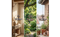 Hanging Bird Feeder Weather Resistant Two Tier Bird Feeder Easy to Fill for Garden, Patio, Balcony