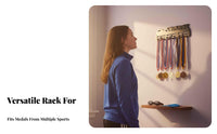 Drill-Tool-Less Installation Wall Mounted Medal Hanger Easy to Install Wall Mounted Medal Holder Sturdy for Runners, Bedroom, Living Room