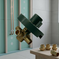 Shower Valve Shower Plumbing Base 1/2-Inch Copper Connection Connection Washroom Plumbing Wall-Mounted Install for Plumbers