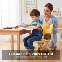 Thickened long-lasting Adjustable Height Plastic Chair Cartoon Design Adjustable Leg child's Chair Easy to Clean kids' Furniture Ergonomic Backrest for Preschoolers, young children, Daycare Providers, Kindergarten, Classroom, Playroom, Study Corner