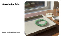 Green Aventurine Bracelet Gender-Neutral Design Green Stone Bead Bracelet Simple
