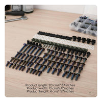 195 Pieces Colored Motorcycle Bolt Kit 304 Stainless Steel Motorcycle Fairing Bolt Kit Sportbike Bodywork Screw Set for Competition Rides