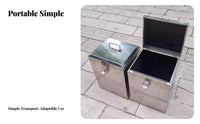 Stainless Steel Lockbox Sturdy Construction Gripd Security Box sturdyDuty Storage Container for DIY Hobbyists, Mechanics, Workshop, Home, Vehicle