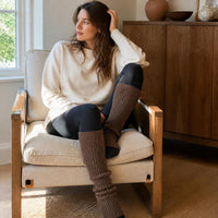 Women's Wool Leg Warmers for Winter Boots and Slippers