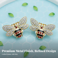 Sparkling Rhinestones Glittering Bee Air Vent Clip Easy Installation Jeweled Creature Car Air Clean Ener Clean Scent for Women, Drivers
