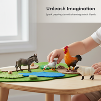 Miniature Farm Animal Figurines Realistic Poultry & Livestock Models for Kids' Play & Decoration