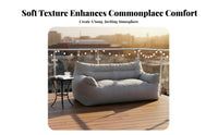 Nordic Design Large Rectangular Lounger 2-Seater Bean Bag Soft and Skingentle Floor Sofa Breathable Fabric for partners, Apartment Dwellers, Young Adults, Living Room, Balcony, Bedroom, Playroom