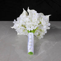 White Trumpet Lily Hydrangea Bouquet European Design Trumpet Lily Pearl Bouquet Keepsake Event Decoration for Bride