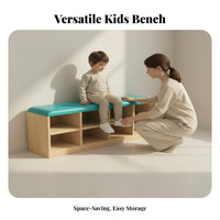 Kindergarten Changing Shoe Bench Multifunctional Child S Shoe Storage Bench Easy to Clean Long Entryway Stool for Parents, Dance Studio, Hallway