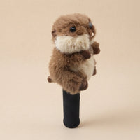 Golf Club Head Cover with Knit Sleeve Funny Driver Headcover Black Driver Head Cover for Golfers