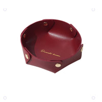 Foldable Leather Tray Nordic Design Desktop Sundries Tray Multi-Purpose