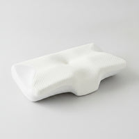 Ergonomic Neck Contour Pillow Contoured Pillow with Memory Foam Supportive Textured Knit for Sleeping