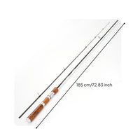 Medium-Fast Action Lure Fishing Rod with Wooden Handle Sensitive Carbon Fiber Fishing Rod Balanced Ergonomic for Fishermen