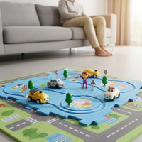 ABS Material Electric Car Track Playset Polished Edges Educational Toy for Boys, Toddlers