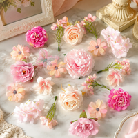 Flower Artificial Flowers for Wedding, Synthetic Material Embossed Flower Heads, Artificial Flowers for Home Decoration, Outdoor Festival Decor