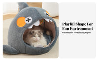 Machine Washable Warm Dog Kennel Removable Cushion Enclosed Cat Sleeping Nest Spacious Interior for Cats, Kittens, Indoor, Living Room, Home