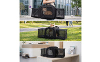 Breathable Expandable Pet Carrier Foldable Pet Carrier Bag Portable Sturdy for Small Dogs, Cats, Young Dogs, Vet Visits