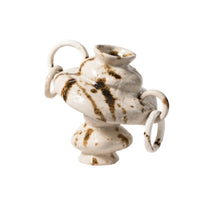 Slanted Vase Speckled Sturdy Decorative Handled Vase