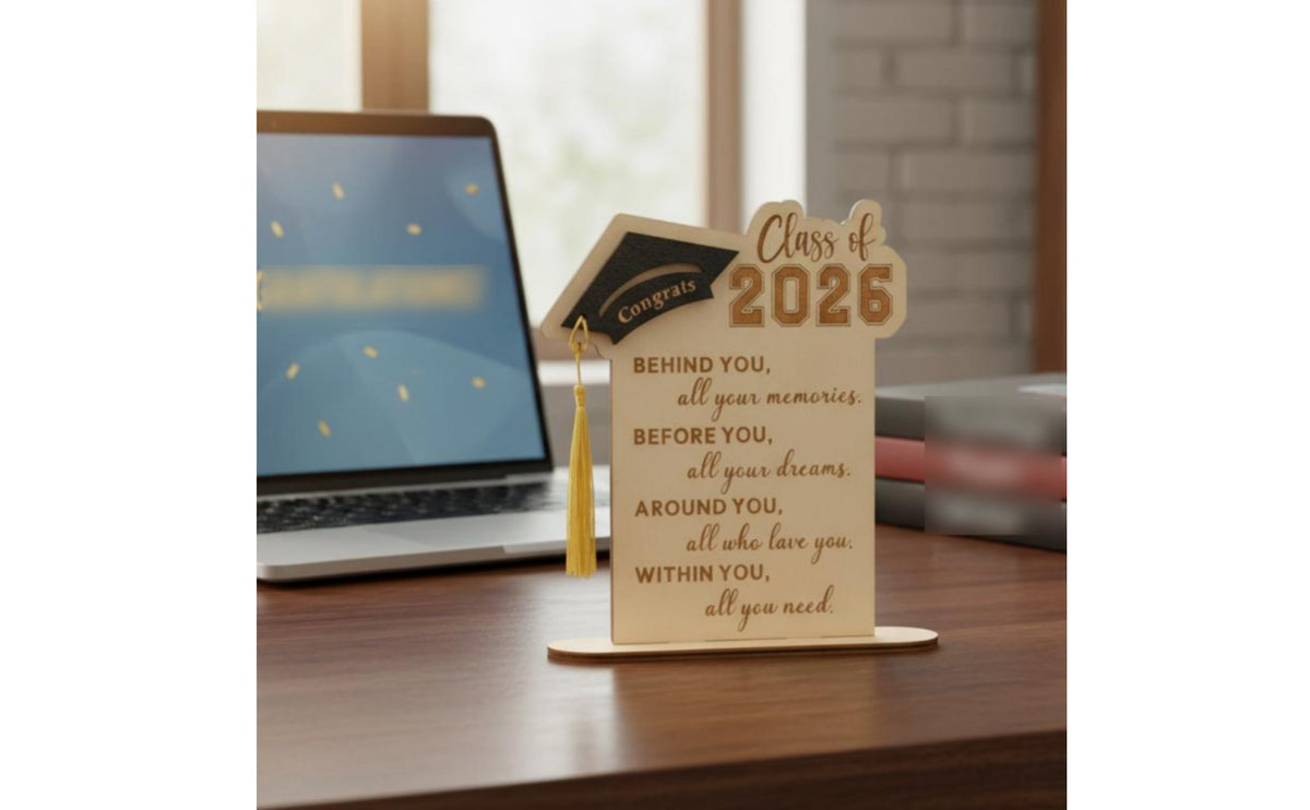 Class of 2026 Graduation Plaque Layered Wood Design Wooden Graduation Keepsake
