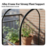 Weather-Resistant Metal Garden Arch with Planter Boxes Sturdy and Long-Lasting Planter Box Arch Stable Design Climbing Plant Archway Easy Assembly for Gardeners, DIY Enthusiasts, Homeowners, Balcony, Patio, Backyard, Yard