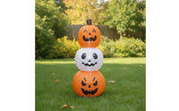 Inflate Inflatable Pumpkin Stack Outdoor Jack-O'-Lantern Yard Decoration Giant Stacked Pumpkin Decoration Weather-Resistant for Porch