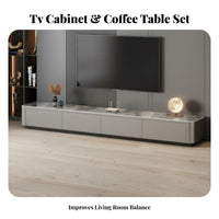 Contemporary Media Console Stand Sturdy Construction Contemporary Media Console Cabinet with Drawers Versatile Use Long Media Cabinet with Storage