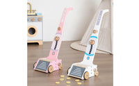 Toy Vacuum Cleaning Machine Interactive Wooden Toy Vacuum Child-Sized for Young Children, Daycare