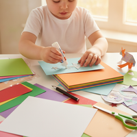 A4/8K Colored Cardstock Paper Set for DIY Crafts, Origami, and Greeting Cards