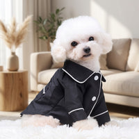 Dog Pajamas in Floral Polyester, Cute Outfits for Small Dogs, Short Sleeve Loungewear and Puppy Recovery Suit, All Seasons Pet Clothes for Sleep