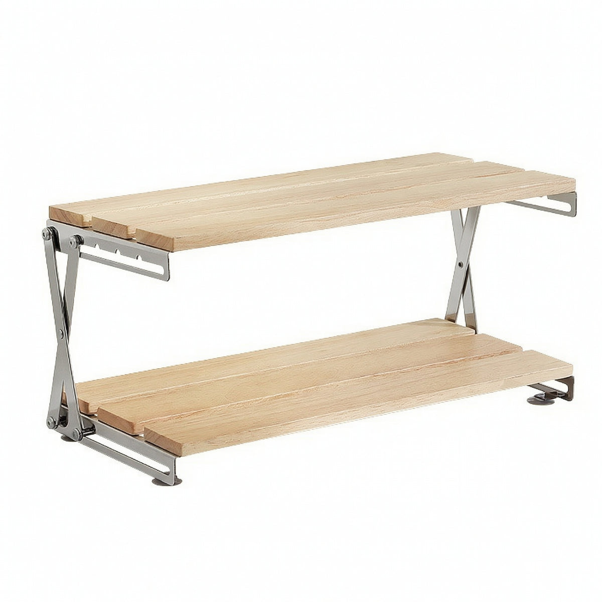 Foldable Desktop Organizer Shelf Compact Countertop Shelf Organizer Stable Desktop Rack Sturdy for Office