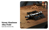 2 Pieces 4 Bearing Cycle Pedals Aluminum Alloy Bike Pedals Non-Slip Surface for Road Cyclists, Daily Commuting