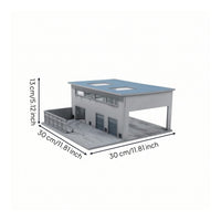 Building Model with Display Base Realistic Miniature Building Tabletop Scale Scene Model for Collectors