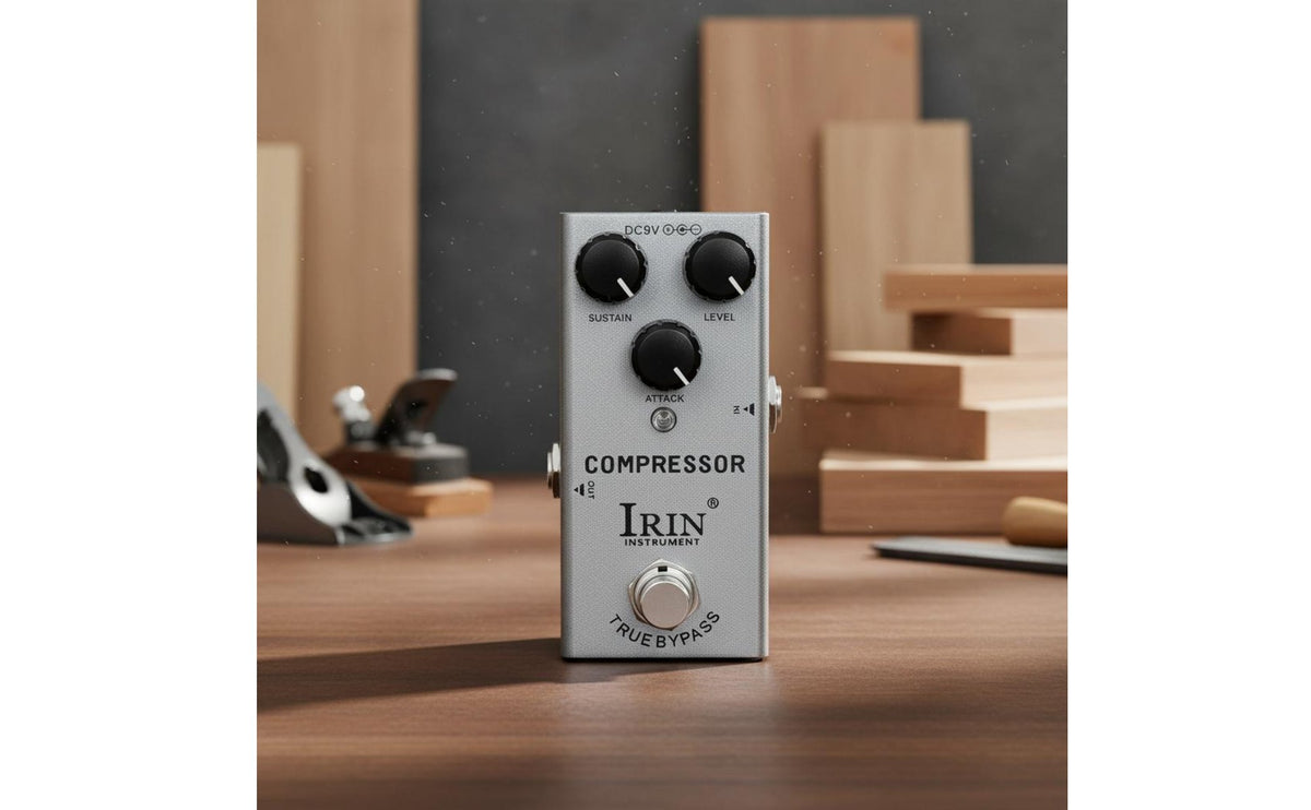 Attack Control Guitar Compressor Pedal Analog Circuit Compressor Pedal All-Metal Housing Audio Effect Box Compact Size