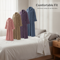 Women's Coral Fleece Ankle-Length Nightgown, Thickened Winter Loungewear