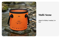 Foldable Pail Sturdy Foldable Pail Foldable Water Pail Leakproof Lightweight Water Pail Tear-Resistant for Car Owners