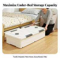 Under-Bed Rolling container sturdy Rolling Storage container no-tools-required Assembly for Parents