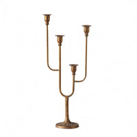 Cast Iron Candle Holder Candelabra Asymmetrical Multi-Arm Candlestick Four-Cup Iron Candlestick
