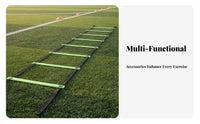 Long-Lasting Agility Ladder Portable Football Training Equipment Double-Use Hurdle Function Soccer Training Ladder High Visibility for Athletes, Coaches, Outdoor, Gym