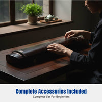 Guqin, Seven-String Zither for Beginners, Fuxi, Confucius, Ancient Style, Handmade Old Paulownia & Pine, Lacquer Finish, Pre-Tuned, Complete Accessories