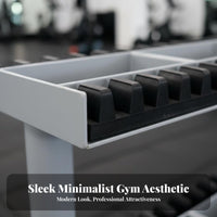 2 Tier Dumbbell Rack Stable Design Commercial Dumbbell Holder Construction Heavy Duty Weight Organizer for Personal Trainers, Fitness Studio