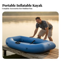 Individual Inflatable Fishing Raft Wear-Resistant Portable Fishing Raft Inflatable Buoyant Tube Foldable Belly Boat