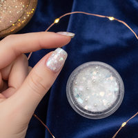 Iridescent Opal Pearl Nail Art Flakes for Christmas Decorations