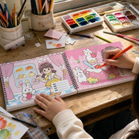 A4 Thickened Sketchbook for Beginners, Art Drawing Book for Primary School Students, Blank Art Album for Painting and Coloring