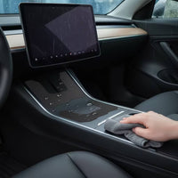 2 Pieces Molded Center Console Anti-Kick Mat Defensive Center Console Side Pad Wear Resistant Anti-Scratch Pad Easy-to-Clean for Commuters