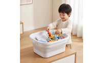 Laundry Basket with Washboard Space-Saving Collapsible Laundry Basket Foldable Wash Basin 2-in-1 Long-Lasting for Renters