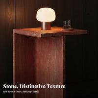 2 Pieces designer-inspired Cylinder and Pebble Table Pair Minimalist Design Household Furnishing Natural Texture Artistic Combination for Interior Designers, Homeowners, Art Lovers, Living Room, Lounge Area, Showroom, Office Reception